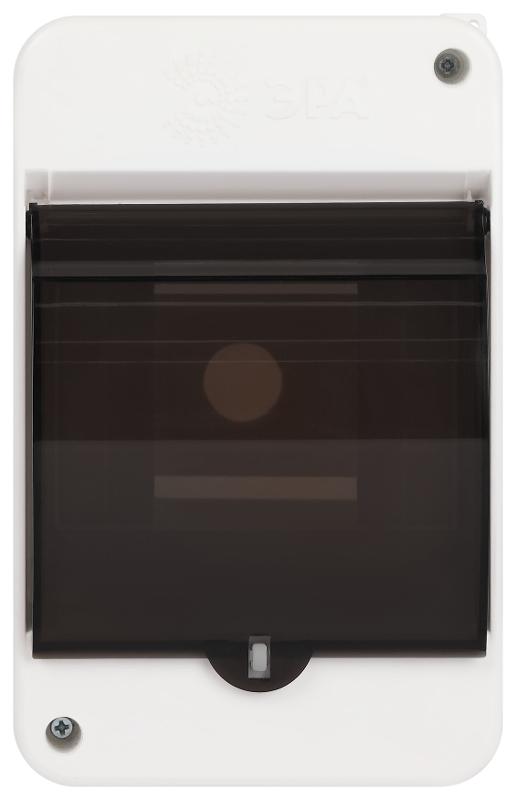 Корпус пластиковый навесной ЭРА SIMPLE КМПн 1/4 IP30 прозрачная крышка белый | Б0069239 | ЭРА — миниатюра 2