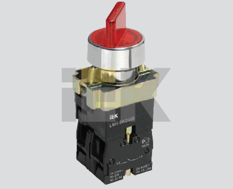 Переключатель LAY5-BK2365 2 положения зеленый  | BSW90-BK-2-K06 | IEK — миниатюра 2