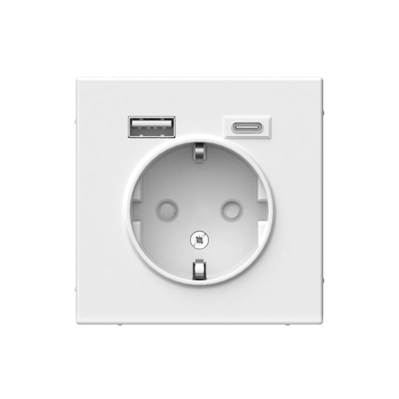 ArtGallery Белый Розетка 16А с 2 USB A+C, 5В/2,4А/3,0А, 2х5В/1,5А, механизм | GAL000132 | SE — Systeme Electric
