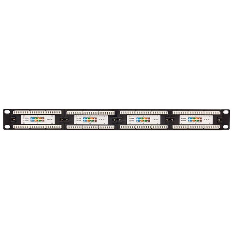 Патч-панель TERACOM 19'' Cat.5E 1U неэкранированная UTP 24 порта RJ-45 110 IDC | TRC-PPNL-5EUTP-1U24 | EKF — миниатюра 2