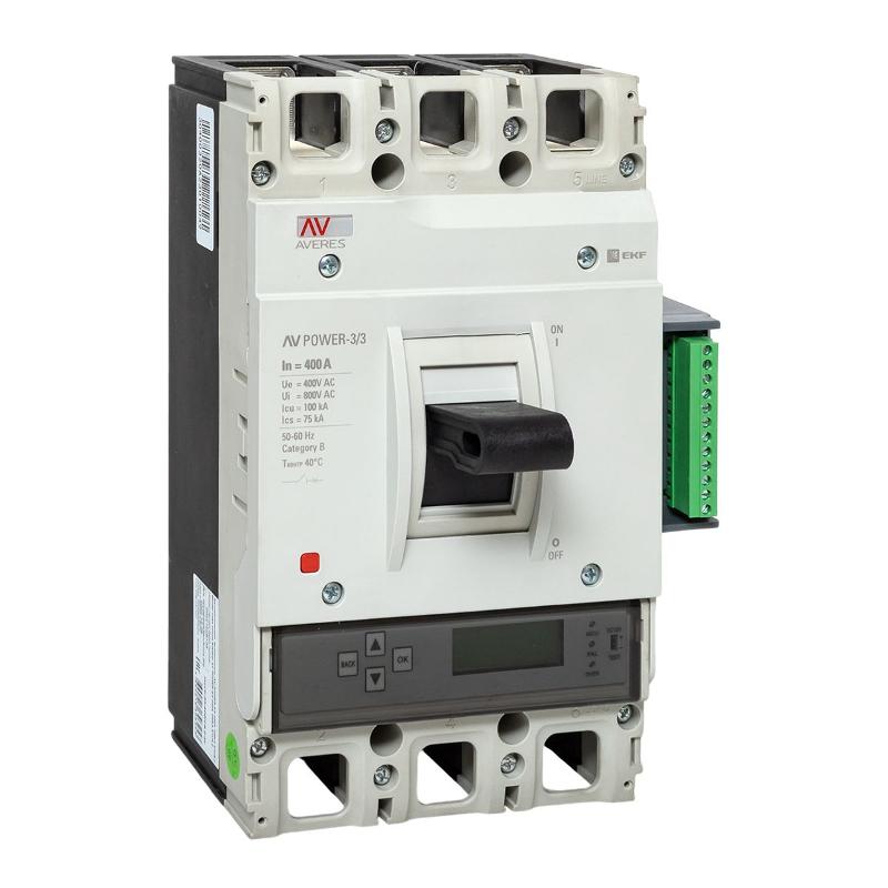 Выключатель автоматический AV POWER-3/3 400А 100kA ETU6.2 AVERES | mccb-33-400H-6.2-av | EKF — EKF