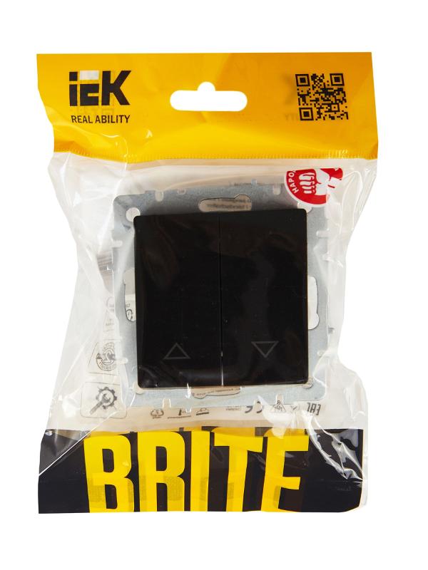 BRITE Выключатель жалюзи 10А ВС10-1-5-БрЧ черный  | BR-V15-0-10-K02 | IEK — миниатюра 6