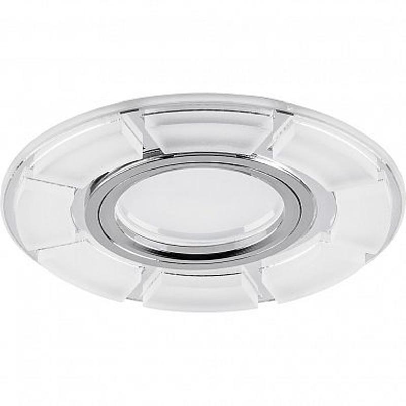 Светильник встраиваемый с LED подсветкой CD993 потолочный MR16 G5.3 белый матовый, хром | 40507 | Feron — миниатюра 1