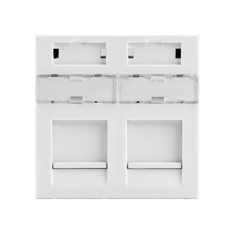 Вставка 45x45 для 2 модулей Keystone (аналог Mosaic), белый | RNW452WH | DKC — DKC (ДКС)