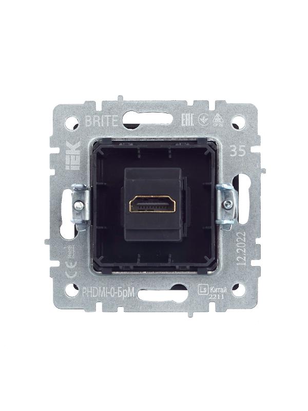 BRITE Розетка HDMI РHDMI-0-БрМ маренго  | BR-H10-K35 | IEK — миниатюра 6