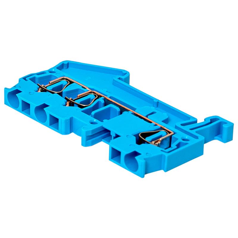 Колодка клеммная пружинная JXB-ST-2.5 28А 3 вывода синяя EKF | plc-jxb-st-2.5-3-blue | EKF — миниатюра 2