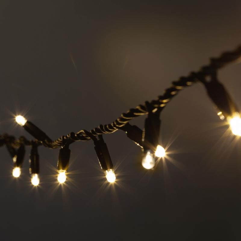 Светодиодная новогодняя гирлянда ERAPS-NK10 нить 10 м тёплый свет 100 LED | Б0051888 | ЭРА — миниатюра 3