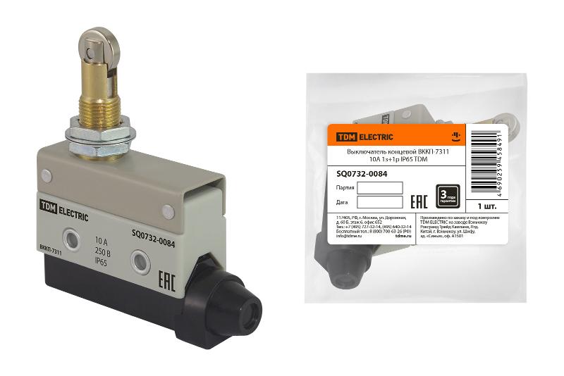 Выключатель концевой ВККП-7311 10А 1з+1р IP65 | SQ0732-0084 | TDM — фото 1 | Sento