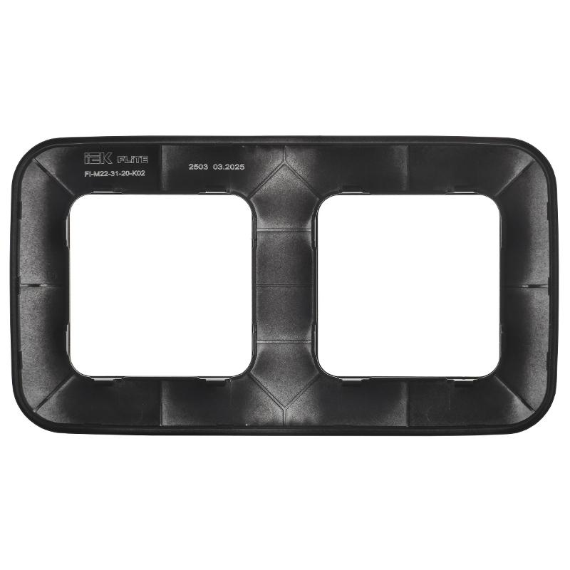 FLITE Artistic Рамка 2-ая РУ-2-А-ФлЧ черный | FI-M22-31-20-K02 | IEK — миниатюра 3