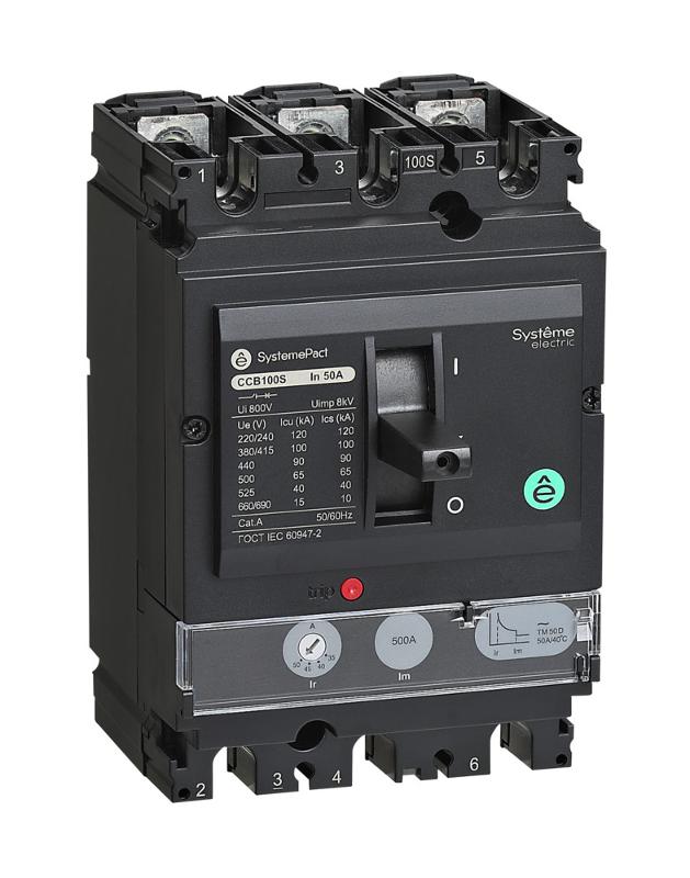 АВТ.ВЫКЛ SYSTEMEPACT CCB100 36KA 3P3D TMD16 РЫЧАГ | SPC100F016L3DF | SE — Systeme Electric