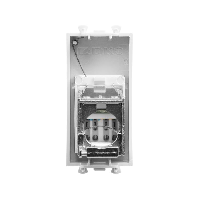 Компьютерная розетка RJ-45 модульная, кат.5е экранированная,"Avanti","Закаленная сталь", 1 модуль | 4404361 | DKC — миниатюра 6
