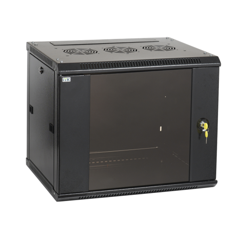 Шкаф LINEA W 15U 600x600 мм дверь стекло, RAL9005 | LWR5-15U66-GF | ITK — миниатюра 2