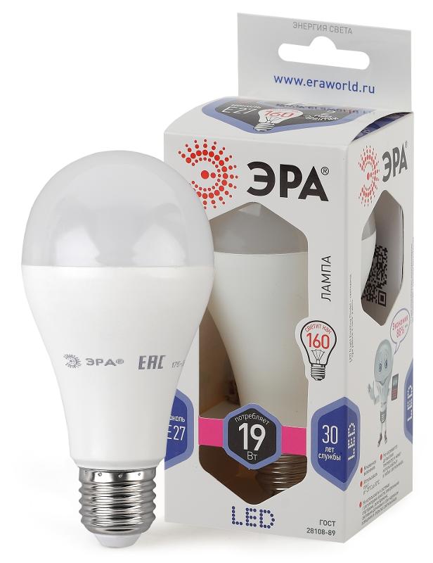 Лампа светодиодная LED 19Вт Е27 6000К A65-19W-860-E27 | Б0031704 | ЭРА — ЭРА (Энергия света)