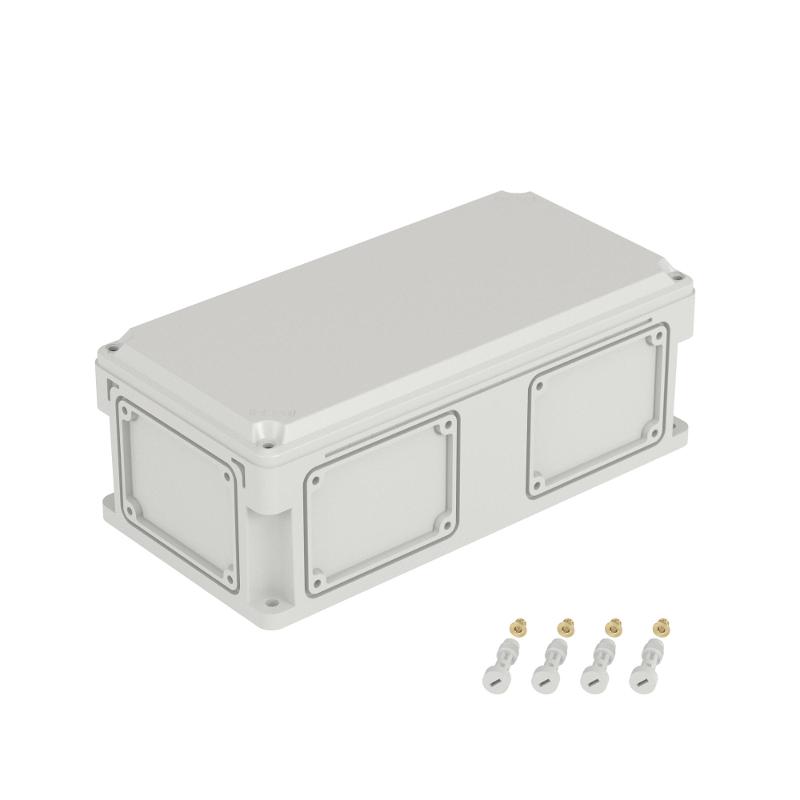 Корпус пластиковый RAM box IP67 400х200х146 мм (высота крышки 21) стенка с выбивными фланцами непрозрачная крышка | 542210 | DKC — DKC (ДКС)