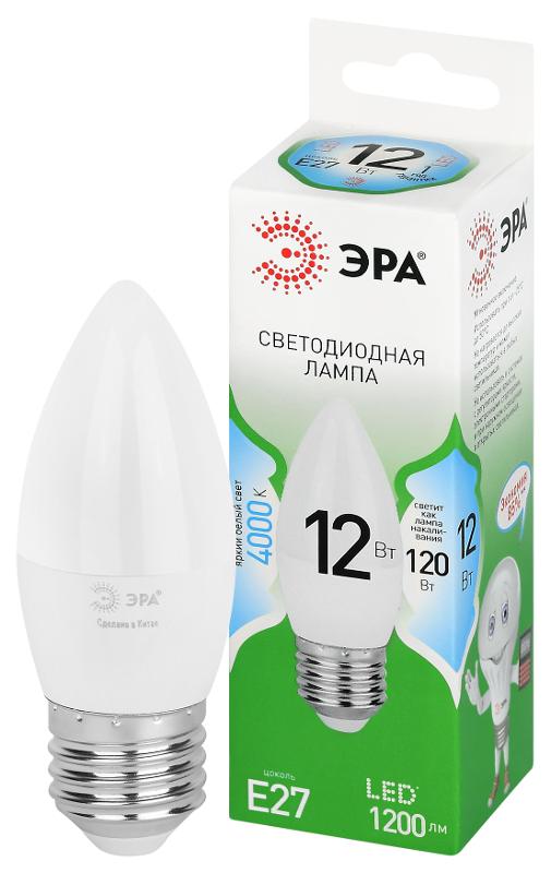 Лампа светодиодная GREEN LINE LED B35-12W-840-E27 GL E27 12 Вт свеча яркий белый свет | Б0067141 | ЭРА — ЭРА (Энергия света)