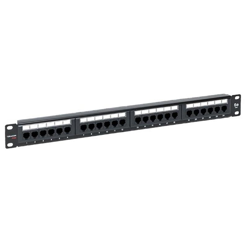 Патч-панель TERACOM PRO 19'' Cat.5E 1U неэкранированная UTP 24 порта RJ-45 Dual IDC | TRP-PPNL-5EUTP-1U24 | EKF — EKF