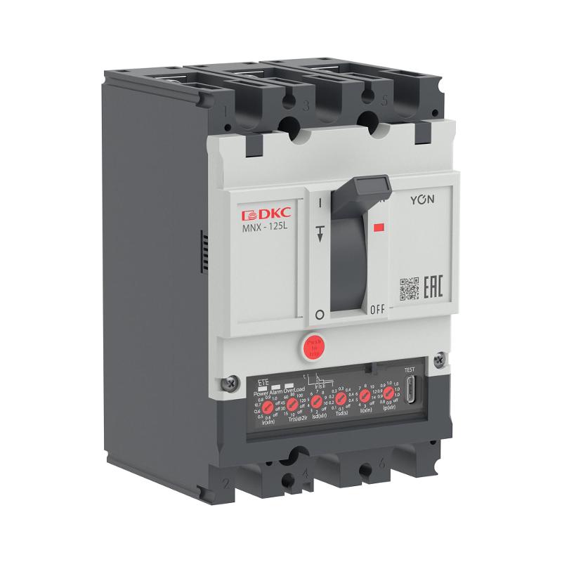 Авт. выкл. YON pro MNX125L 3P 63A 70kA при AC415V расц. ETE | MNX125L3PETE0063 | DKC — миниатюра 1