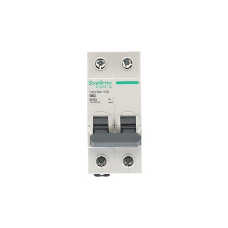 Выключатель автоматический двухполюсный 63A B 6kA City9 | C9F16263 |Systeme Electric — миниатюра 7