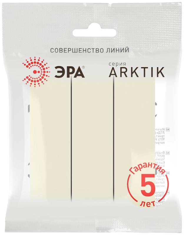 Выключатель Arktik 16-1107-02 тройной 10АХ-250В слоновая кость | Б0070375 | ЭРА — миниатюра 2
