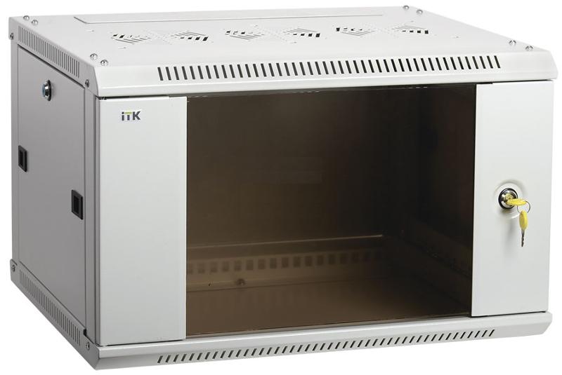 Шкаф LINEA W 18U 600x600 мм дверь стекло, RAL7035 | LWR3-18U66-GF | ITK — миниатюра 2