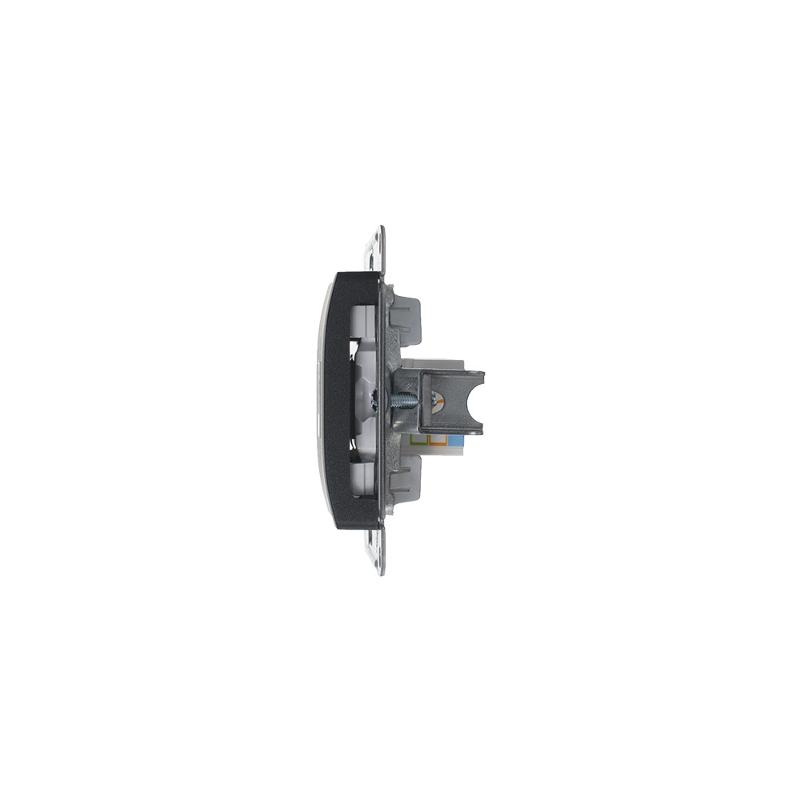 Glossa Антрацит Розетка телефонная RJ11 | GSL000781T | SE — миниатюра 5
