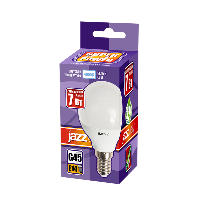 Лампа светодиодная PLED- SP G45 7w E14 4000K 230/50 | .5018945 | Jazzway — миниатюра 2