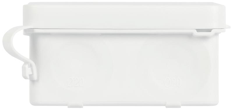 Распаячная коробка ЭРА KOR-80-80-40-8g-P-2MP-W двухкомпонентная HF стойкая к УФ 80х80х40мм белая прямой монтаж IP66 | Б0072534 | ЭРА — миниатюра 3