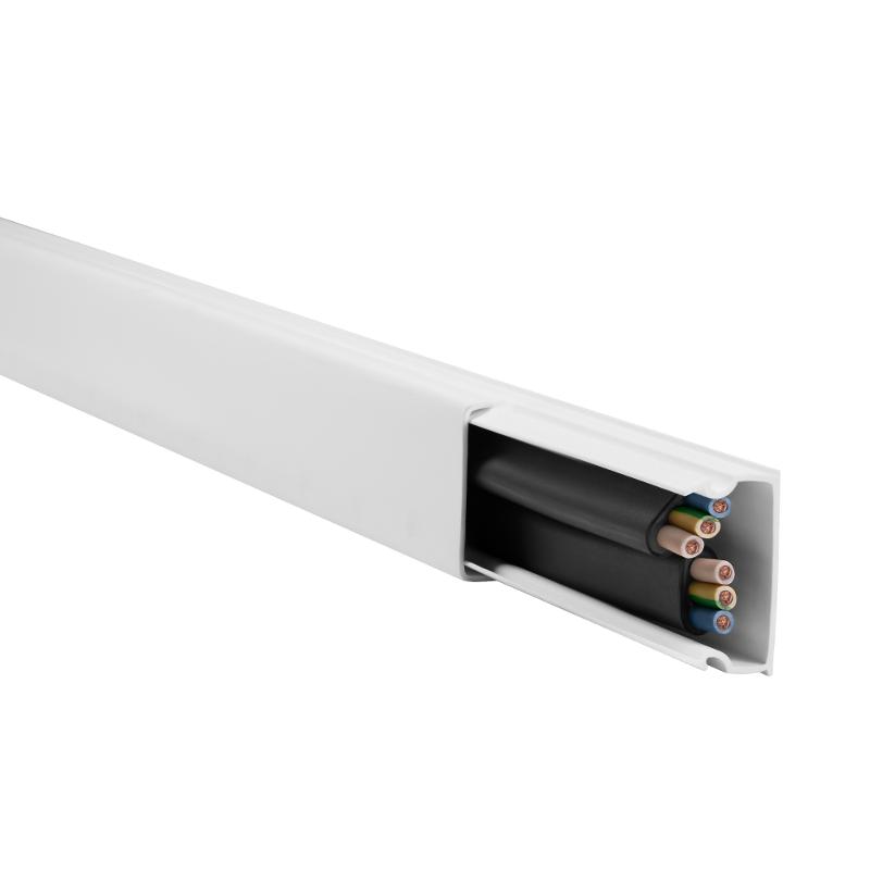 Мини-канал Metra - 24x14 - 2 метра - с крышкой - белый — миниатюра 6