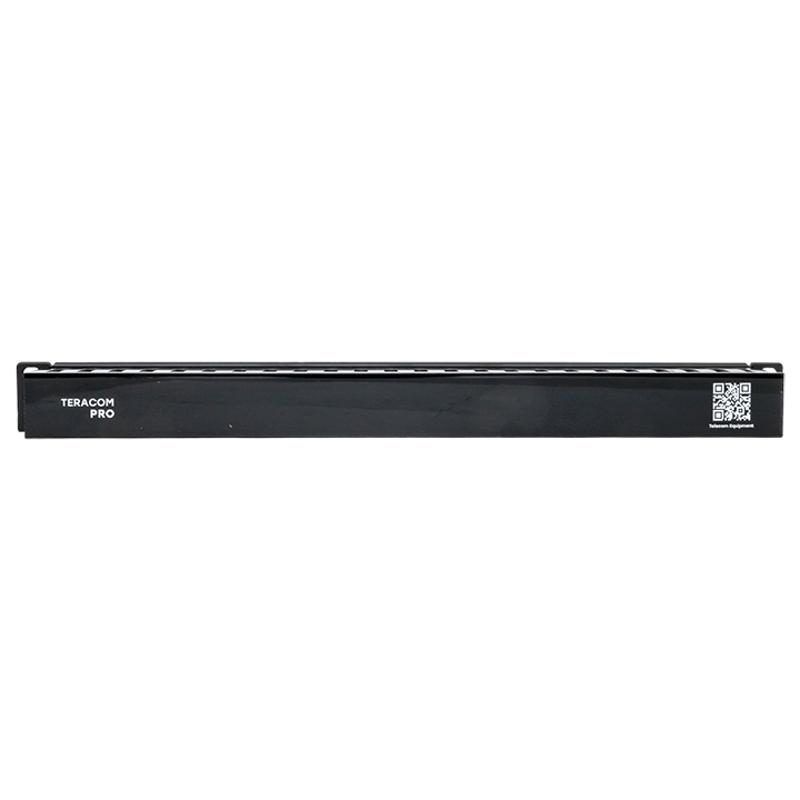 Кабельный органайзер TERACOM PRO с крышкой 19" 1U пластиковый черный | TRP-1CORF-PL-BK | EKF — миниатюра 2
