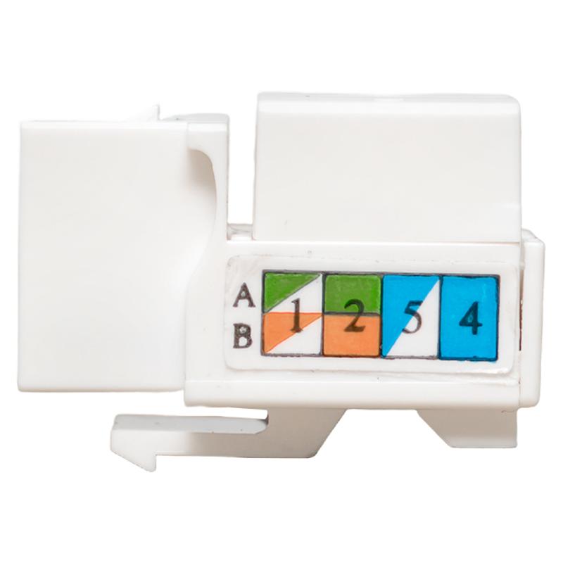 Модуль Keystone TERACOM PRO Cat.5E RJ-45 неэкранированный 110 IDC 90 градусов белый | TRP-KSTN-90D-5EUTP-WH | EKF — миниатюра 4