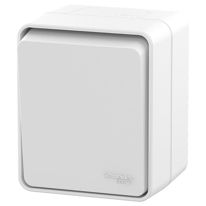 AtlasDesign Profi54 Белый О/У Выключатель 1-клавишный кнопочный 10 АХ | ATN540115 | SE — миниатюра 4