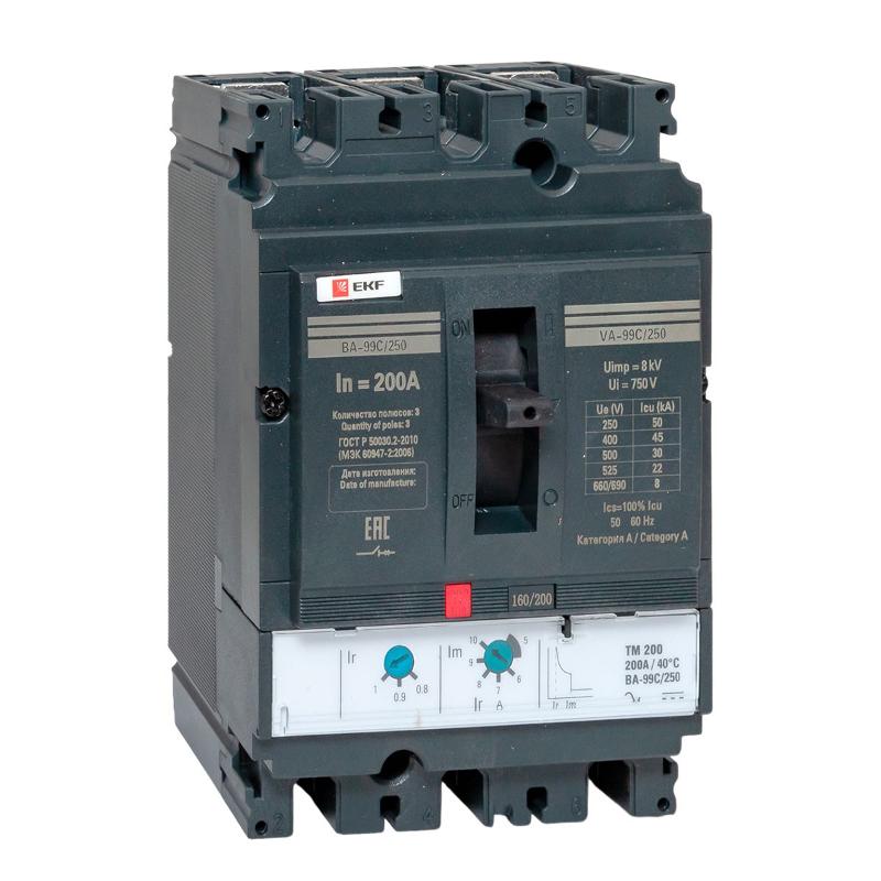 Выключатель автоматический ВА-99C (Compact NS) 250/200А 3P 45кА EKF PROxima | mccb99C-250-200 | EKF — EKF