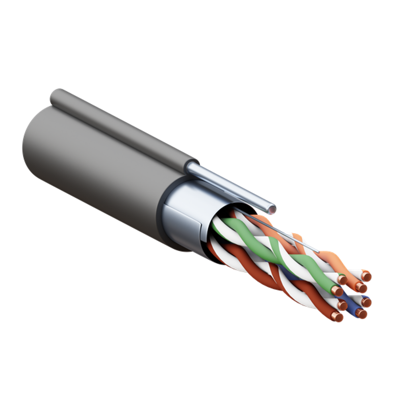 Кабель витая пара TERACOM PRO Cat.5E F/UTP 4 пары solid 24AWG 1,2 мм черный катушка 305м | TRP-5EFTP-04PE-BK-OTW3 | EKF — EKF