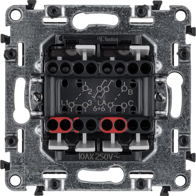 Valena ALLURE DIY Белый Переключатель 2-клавишный 10А 250В — миниатюра 3