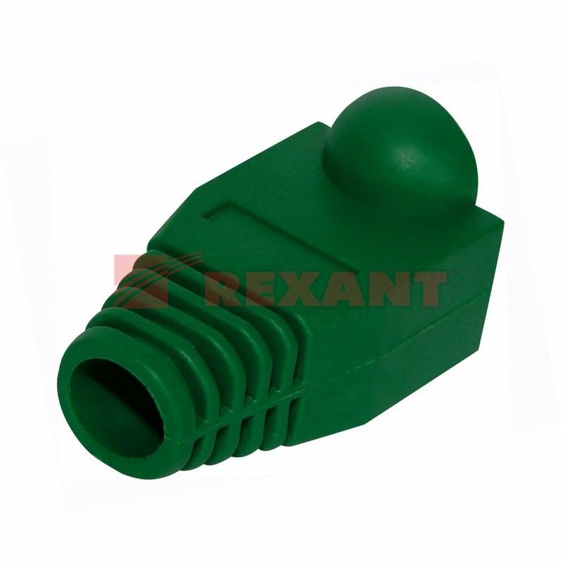 Изолирующий колпачок для разъемов RJ-45, зеленый | 05-1204 | REXANT — миниатюра 2