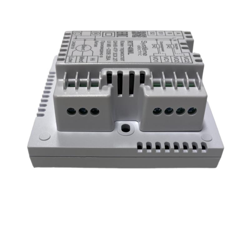 Термостат комнатный цифровой, для 4тр 3ск FCU и 2-поз.клап, 1UI 5DO Modbus ~220В бел BS | RTF4IML | SE — миниатюра 5