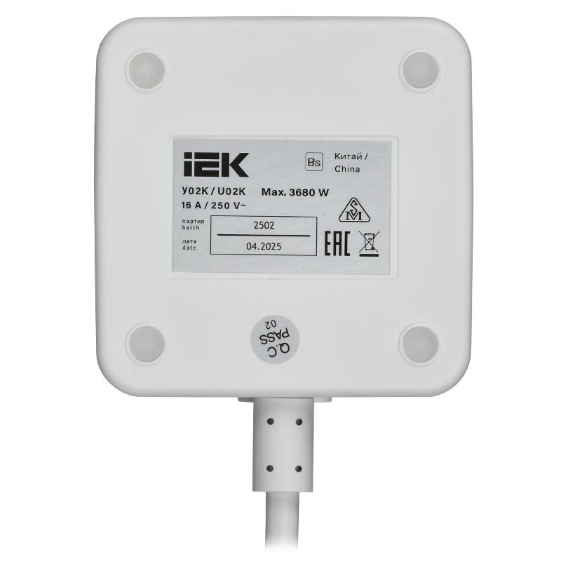 DOMINIC Удлинитель Qi10Вт У02К 1,3м 3х1мм2 USB A+C бел | DN-YP31-16-02-01-ZKU-K01 | IEK — миниатюра 5