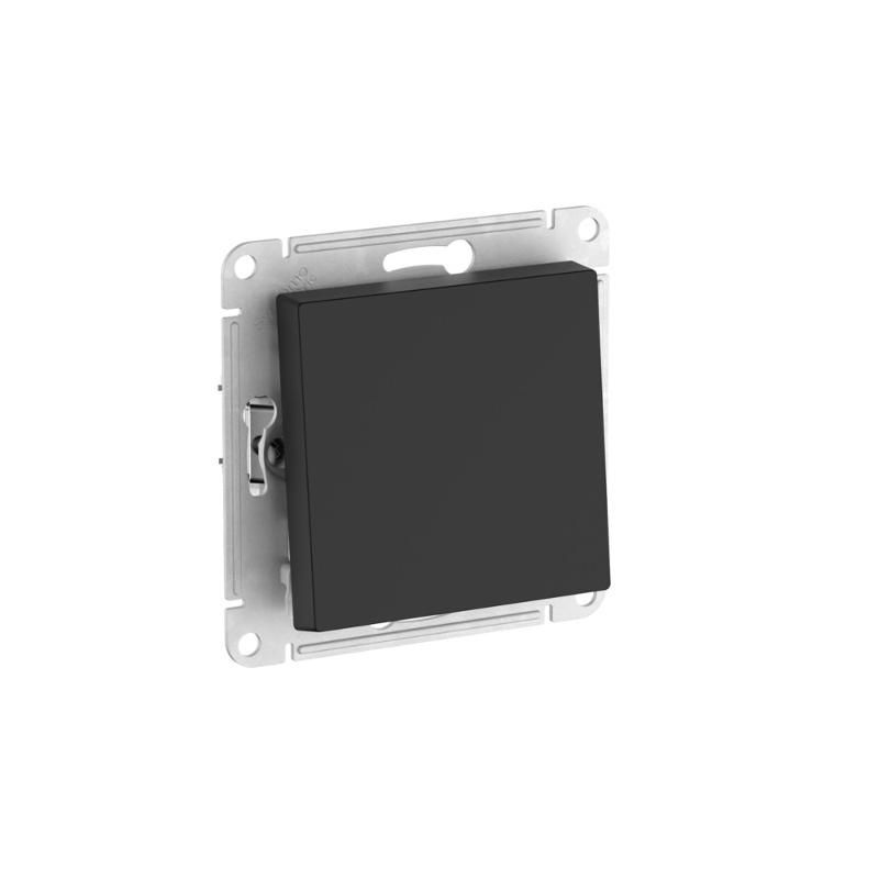 AtlasDesign Aqua Карбон Переключатель 1-клавишный IP44, сх.6, 10АХ,механизм, быстрозажимные клеммы | ATN441061S | SE — миниатюра 1