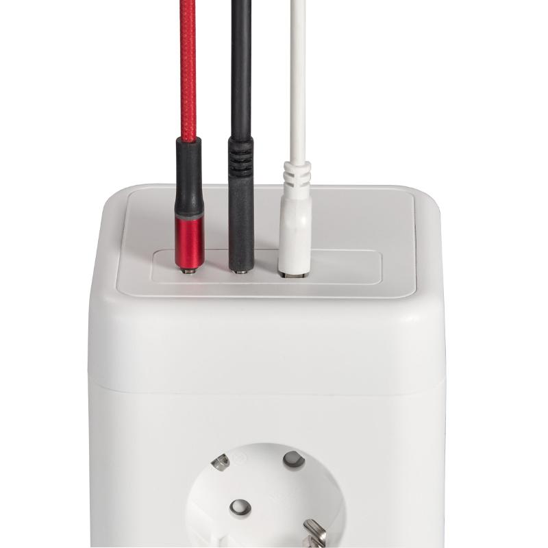 DOMINIC Удлинитель У08K 1,5м 3х1мм2 USB A+C 20Вт бел | DN-YP30-16-08-01-ZKU-K01 | IEK — миниатюра 2