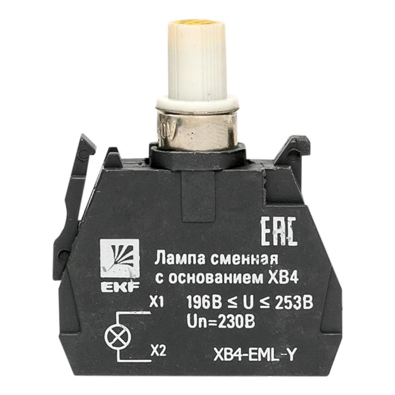 Лампа сменная c основанием XB4 желтая 230В EKF PROxima  |  XB4-EML-Y |  EKF  — миниатюра 6