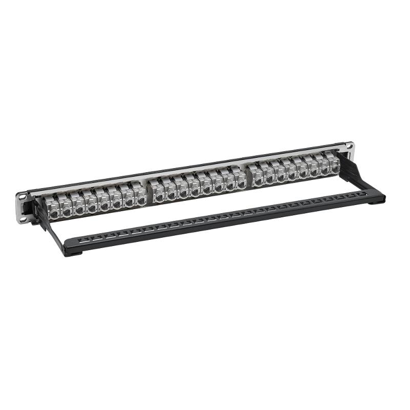 Патч-панель модульная 19", 1U,CAT6A, 24 порта RJ45, экранированная | RN6APPF24 | DKC — миниатюра 2