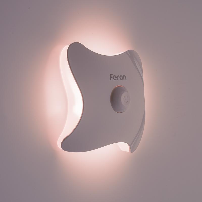 Светильник ночник на магните 8LED , 3*ААА battery 93*93*38мм, FN2020 | 41192 | Feron — миниатюра 2