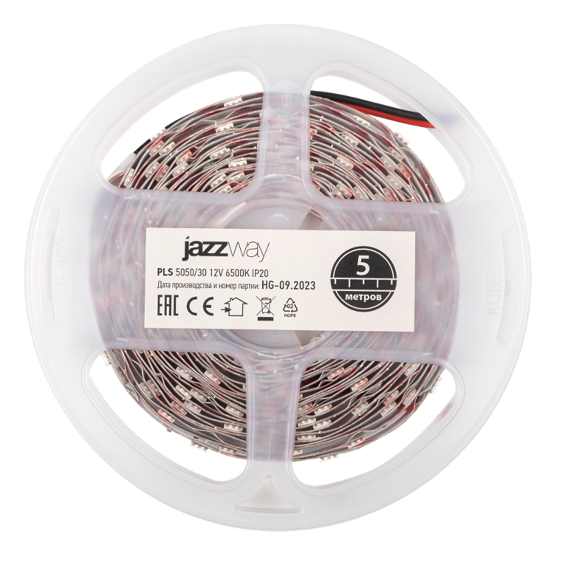 Лента светодиодная LED STN 5050/30 7,2Вт 12В 6500К IP20 5м | 327545 | Jazzway — Jazzway
