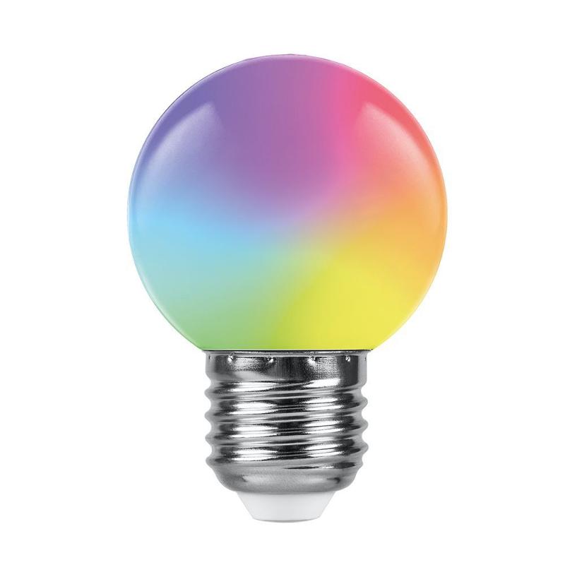 Лампа светодиодная LB-371 (3W) 230V E27 RGB для белт лайта G60 матовый плавная сменая цвета | 38115 | Feron — миниатюра 2