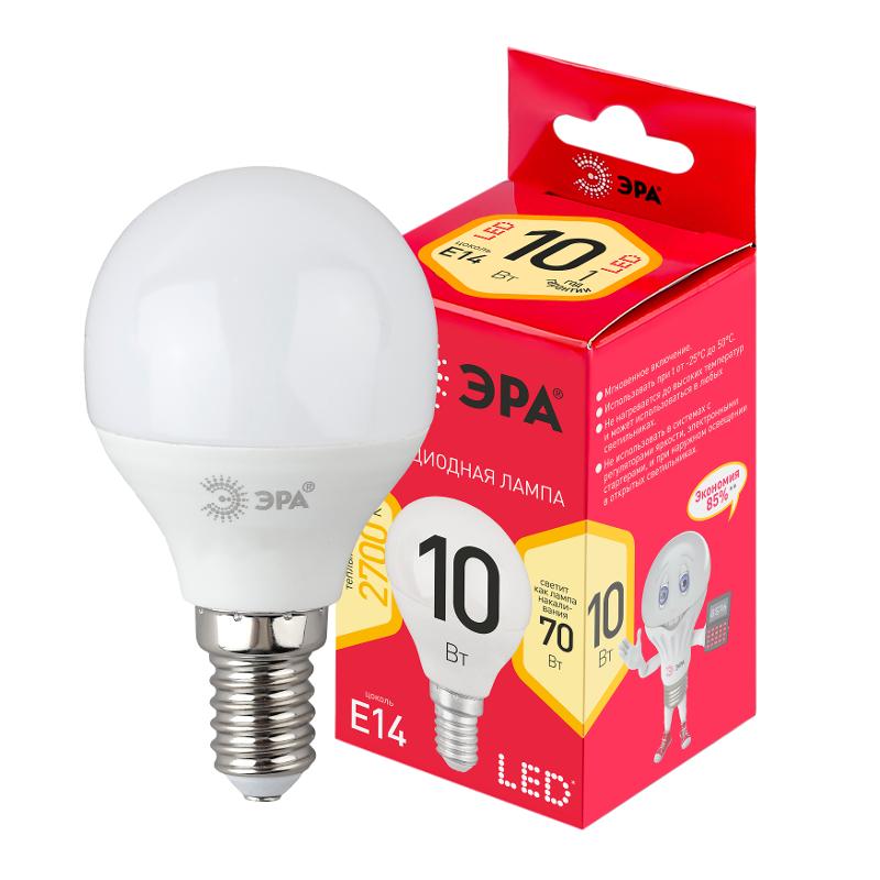 Лампа светодиодная RED LINE LED P45-10W-827-E14 R E14 10Вт свеча теплый белый свет | Б0052378 | ЭРА — ЭРА (Энергия света)