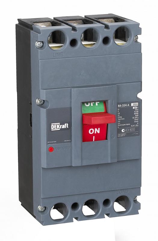 Силовой авт. выкл. 3P 250А c Ir=200А-250А 70кА ВА-334 af | 21139DEK | DEKraft — DEKraft