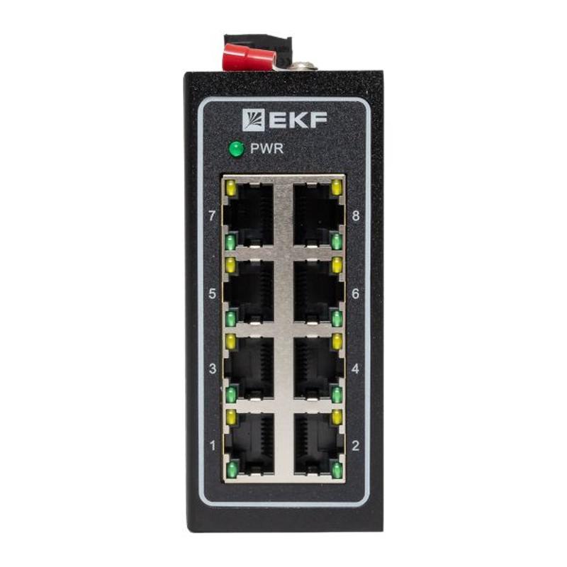 Промышленный неуправляемый коммутатор U-8T, 8 портов 10/100Base-T(X) RJ45, монтаж на динрейку TSX |TSX-U-8T|EKF — миниатюра 17
