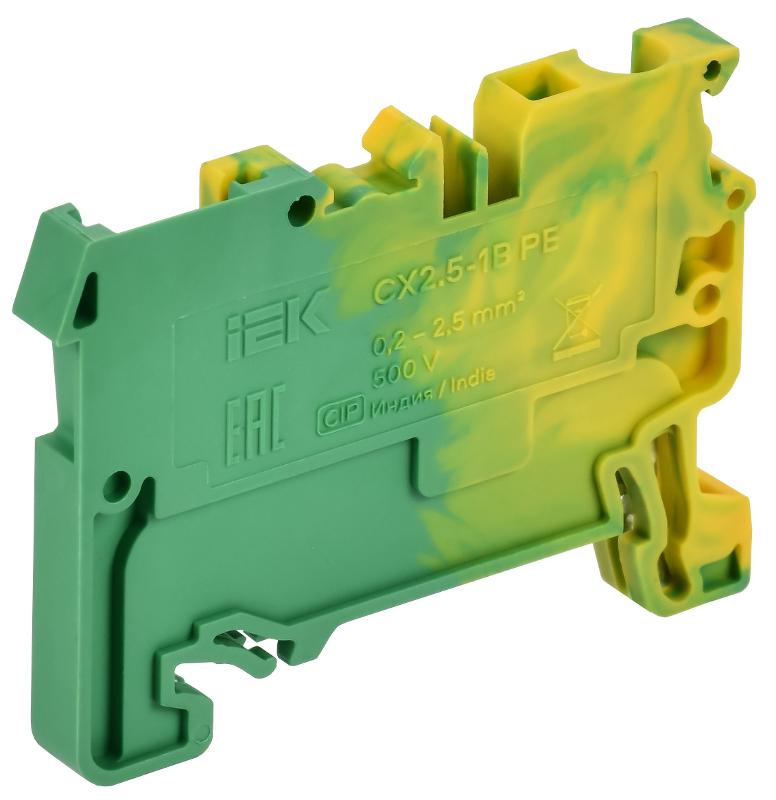 ARMAFIX Клемма пруж. CX2.5-1B PE 2,5мм2 зазем. | AF-CT41-06-11-K52-002 | IEK — миниатюра 2