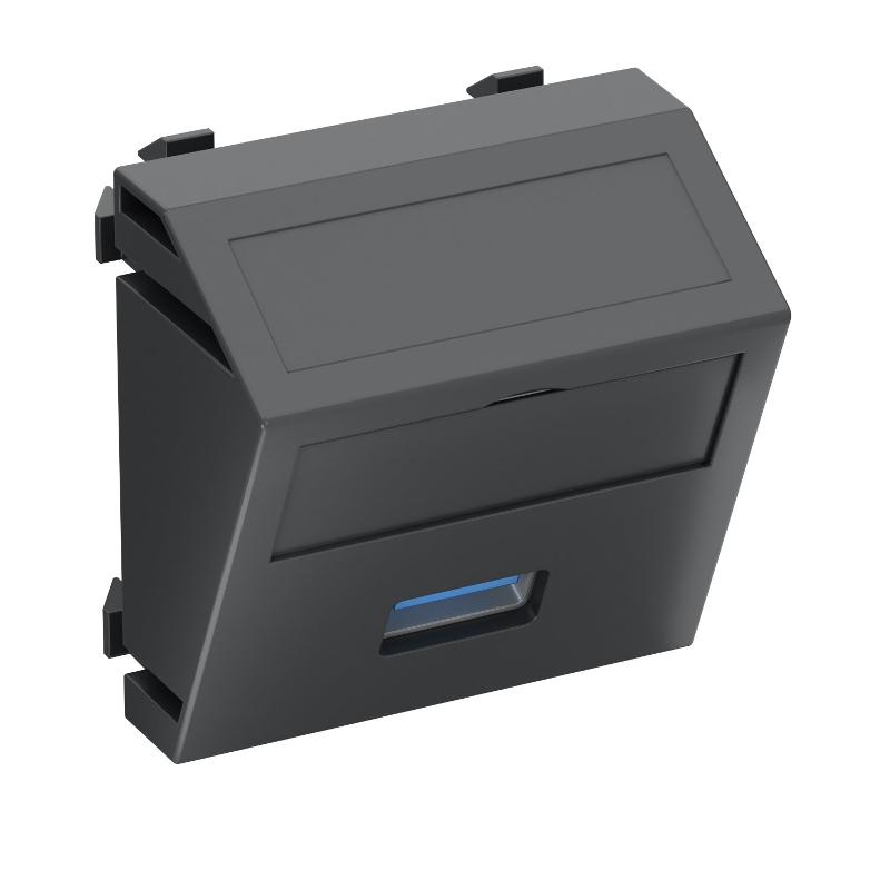 Мультимедийная рамка USB 3.0 A Modul45 (черный) (MTS-U3A S SWGR1) | 6104889 | OBO Bettermann — OBO Bettermann