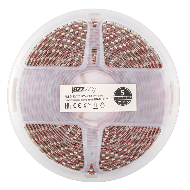 Лента светодиодная LED PLS 2835/120 12Вт 12В 6500К IP65 5м | 2859099 | Jazzway — Jazzway